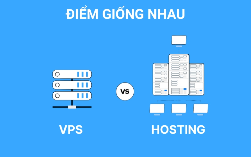 điểm giống nhau giữa hosting và vps